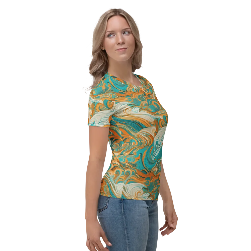 Marigold Maelstrom on Women's Crew Neck T-Shirt — Right