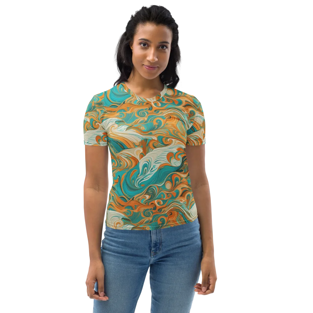 Marigold Maelstrom on Women's Crew Neck T-Shirt — Front