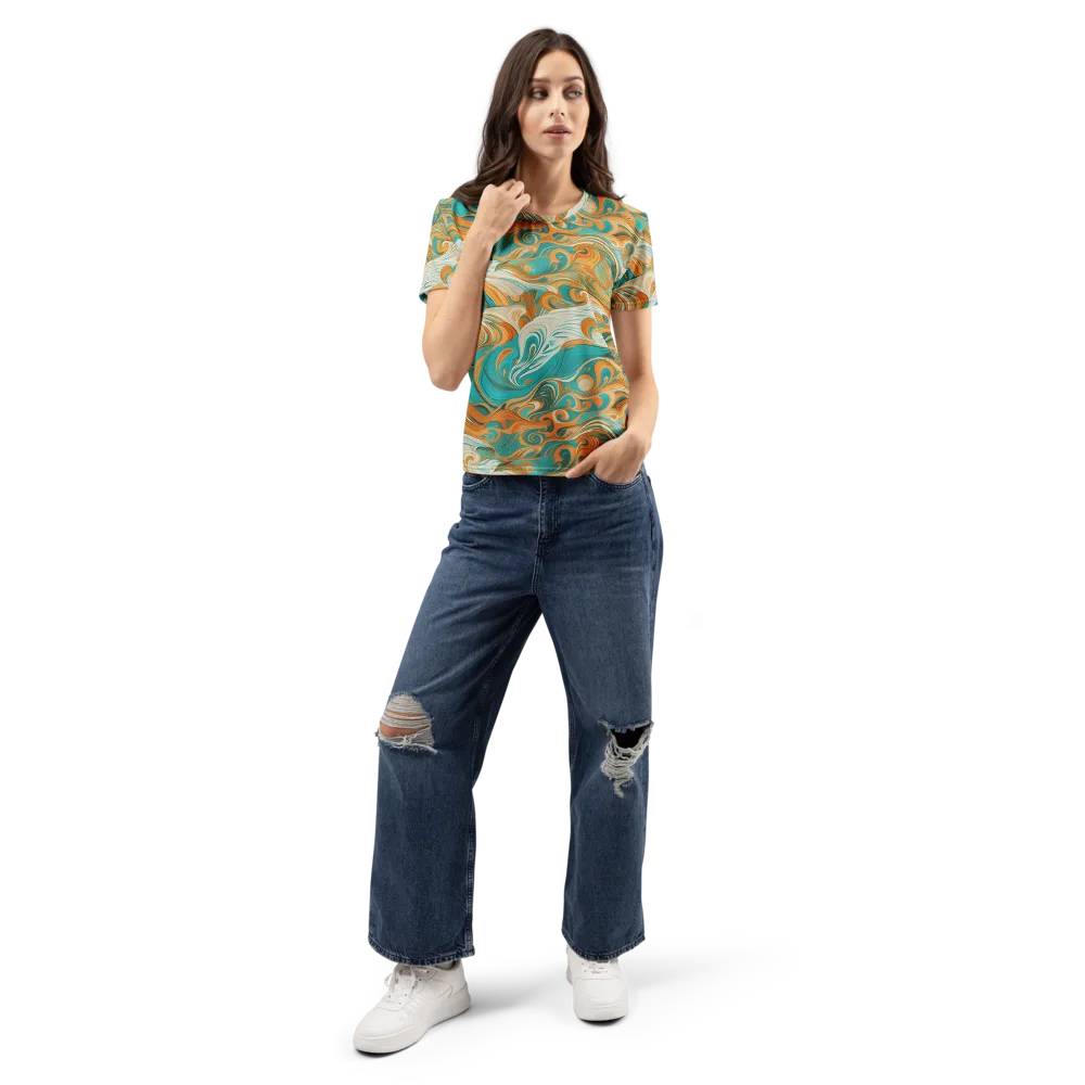 Marigold Maelstrom on Women's Crew Neck T-Shirt — Front