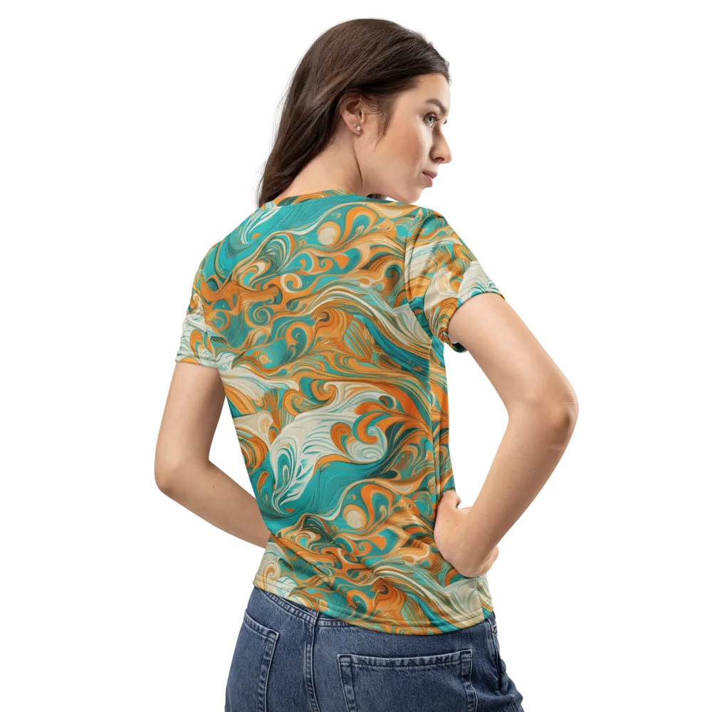 Marigold Maelstrom on Women's Crew Neck T-Shirt — Back