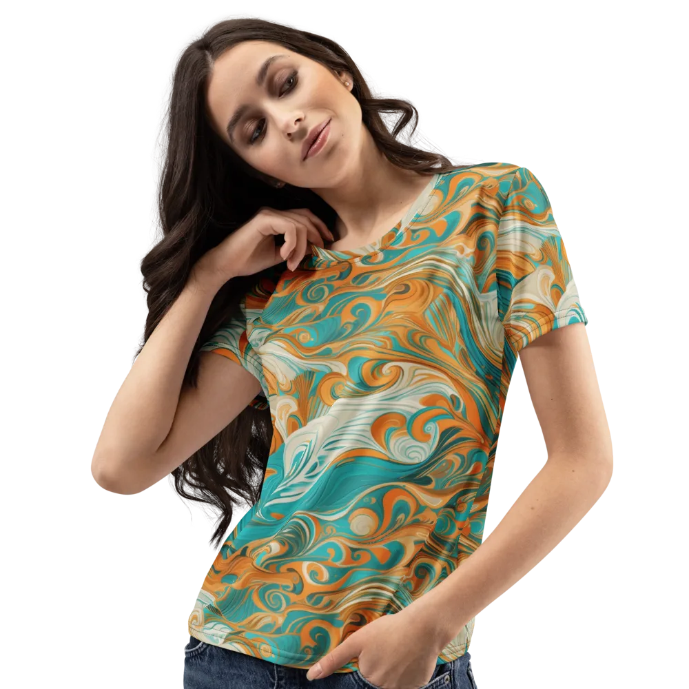 Marigold Maelstrom on Women's Crew Neck T-Shirt — Left Front