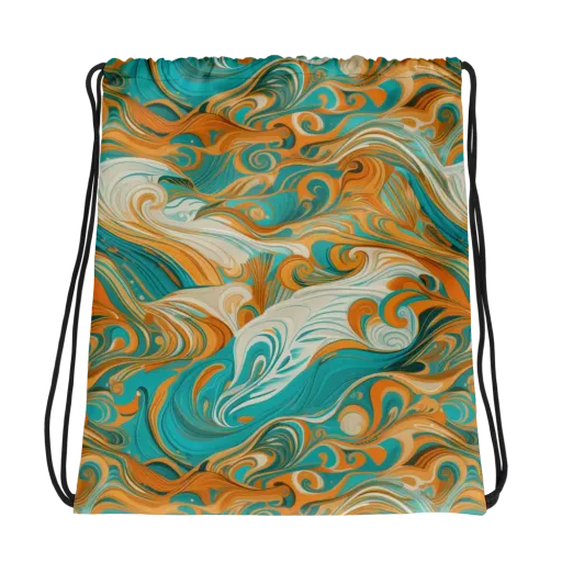 Marigold Maelstrom on a Drawstring Bag