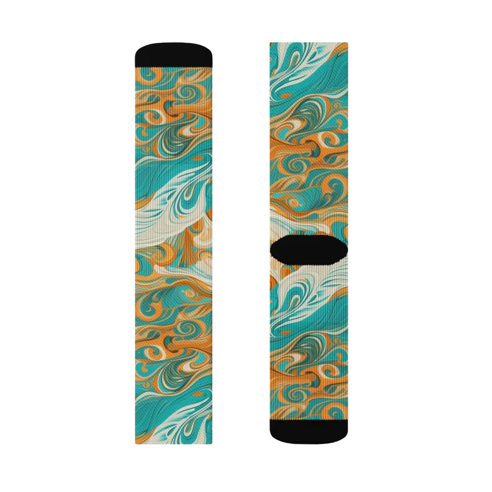 Marigold Maelstrom on Socks — Left Sock
