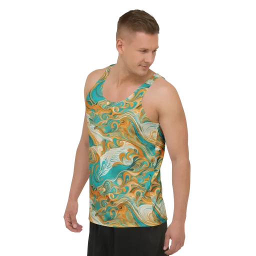 Marigold Maelstrom on a Men's Tank Top