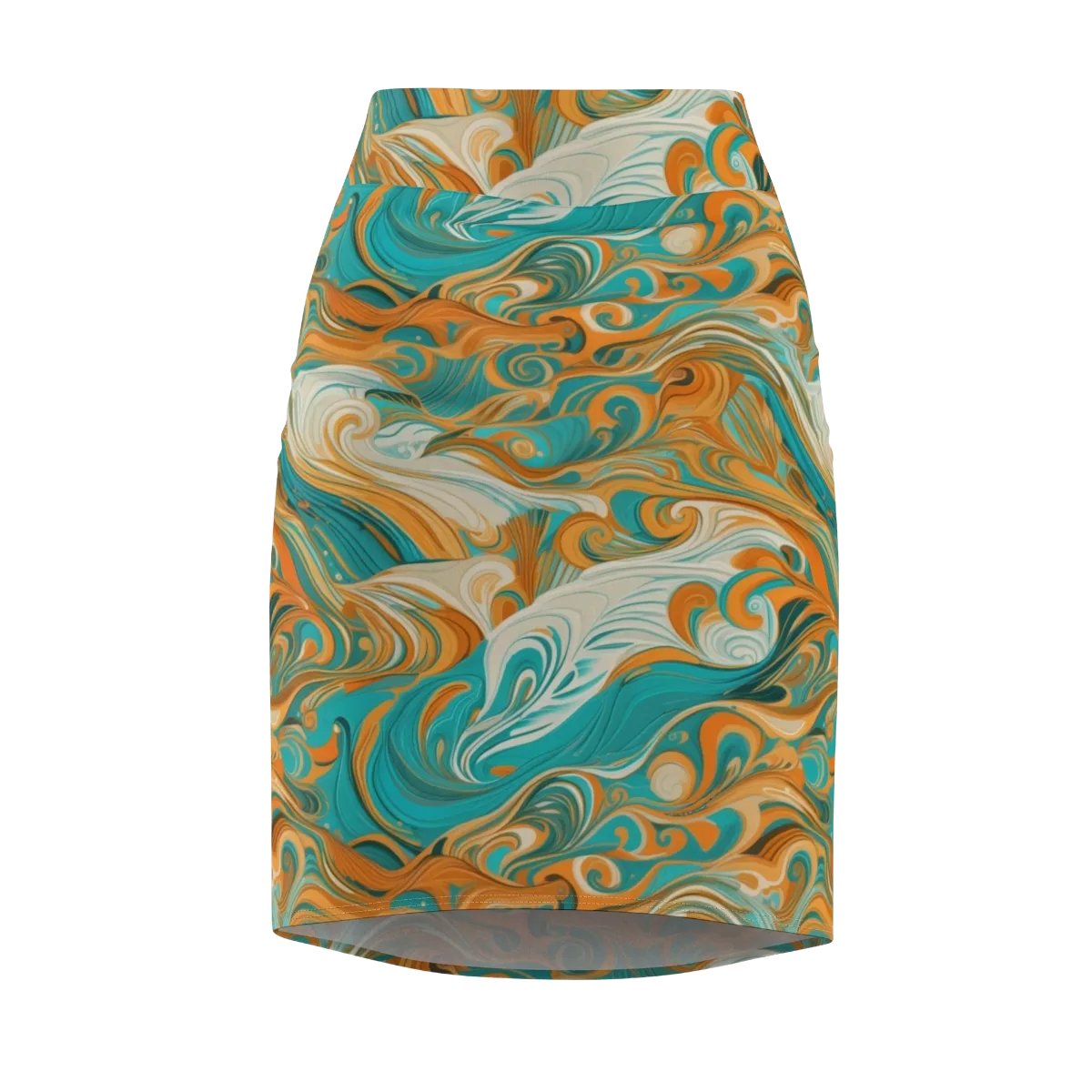 Marigold Maelstrom on Pencil Skirt — Front