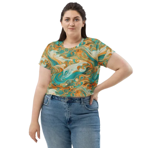 Marigold Maelstrom on a Crop Tee