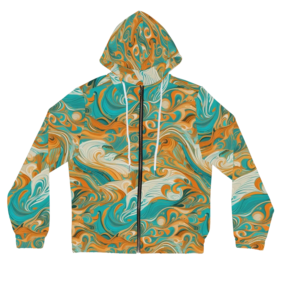 Marigold Maelstrom on Women's Full-Zip Hoodie — Front