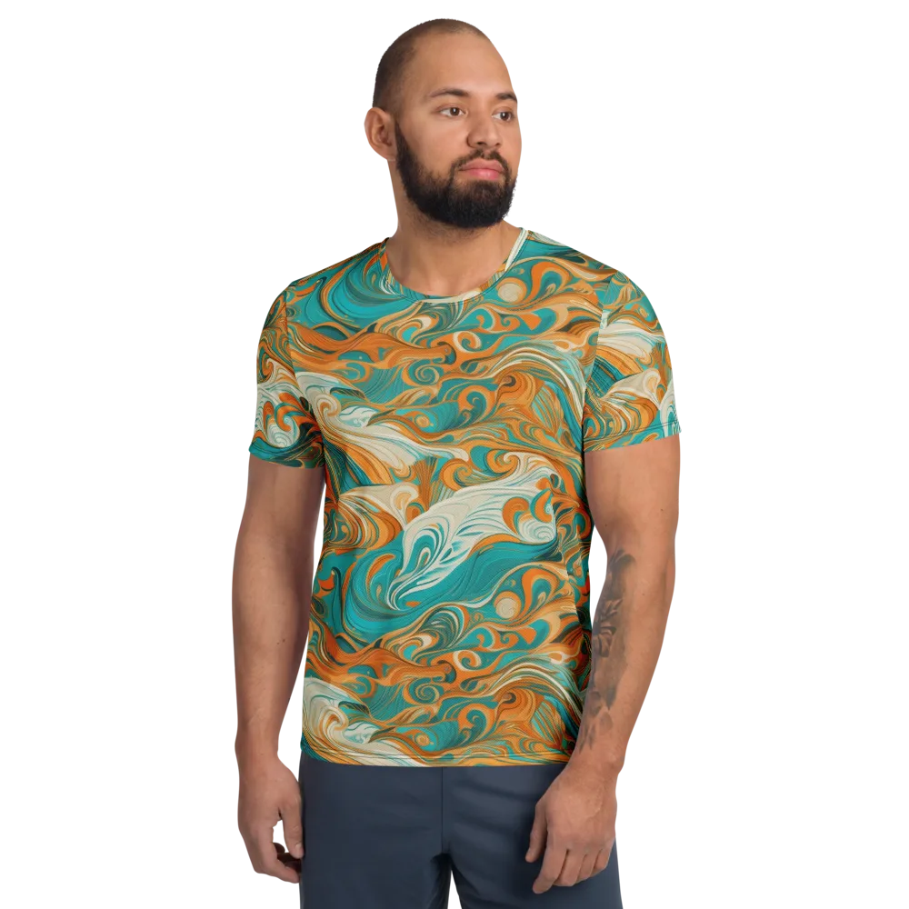 Marigold Maelstrom on Men's Athletic T-Shirt — Front