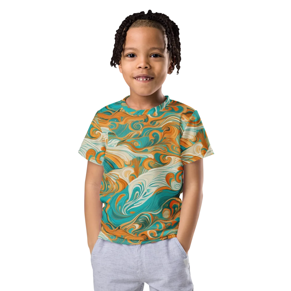 Marigold Maelstrom on Kids Crew Neck T-Shirt — Front