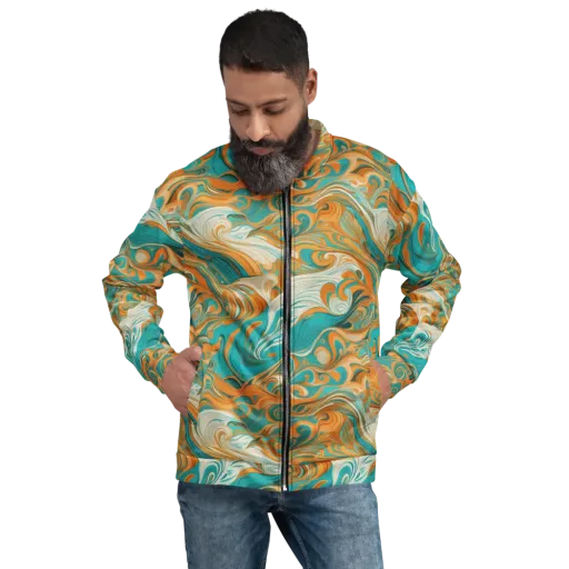 Marigold Maelstrom on a Bomber Jacket