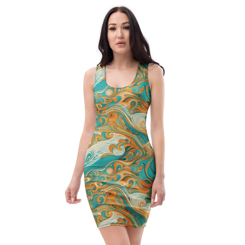 Marigold Maelstrom on Bodycon Dress — Front