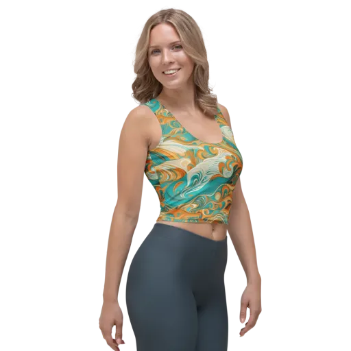 Marigold Maelstrom on a Crop Top