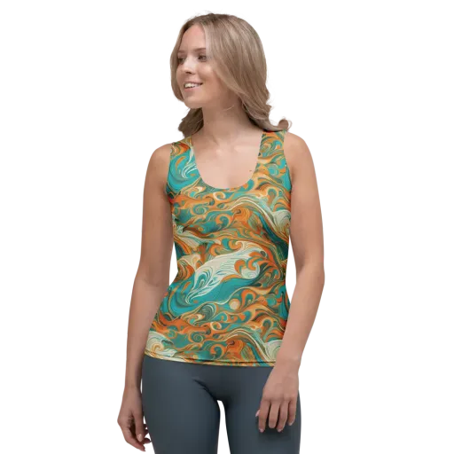 Marigold Maelstrom on a Women's Tank Top