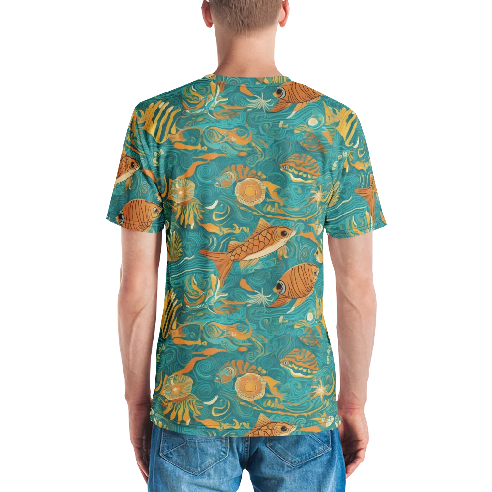 Tidal Ember on Men's Crew Neck T-Shirt — Back