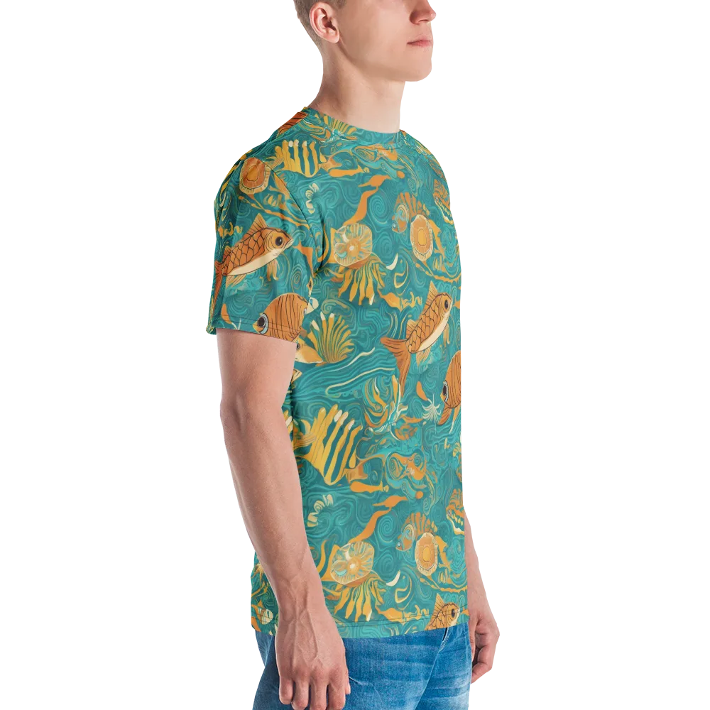 Tidal Ember on Men's Crew Neck T-Shirt — Right