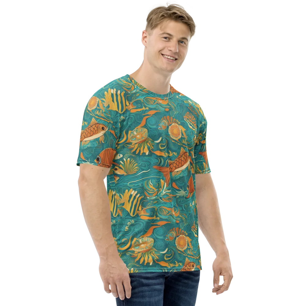 Tidal Ember on Men's Crew Neck T-Shirt — Right