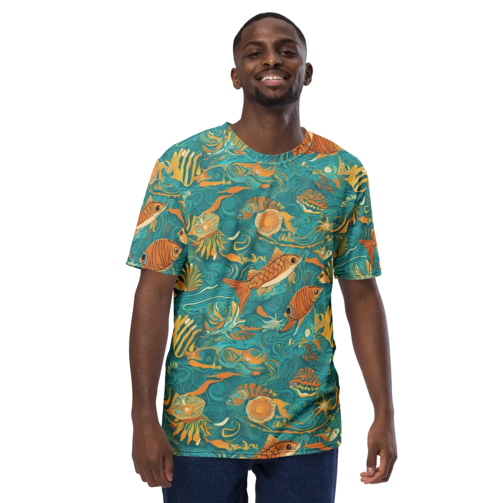 Tidal Ember on Men's Crew Neck T-Shirt — Front