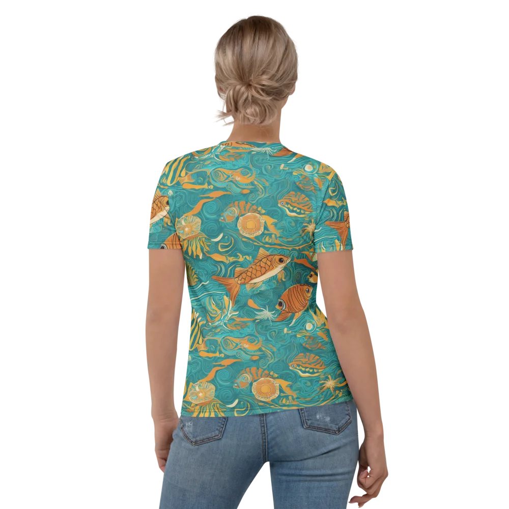 Tidal Ember on Women's Crew Neck T-Shirt — Back