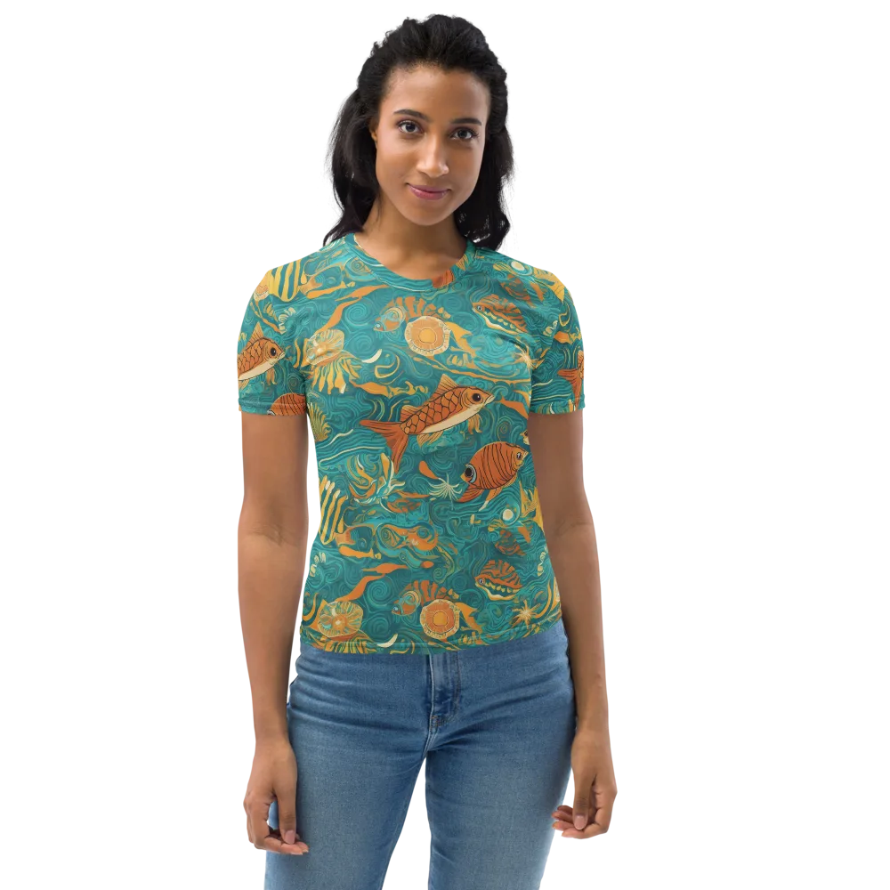 Tidal Ember on Women's Crew Neck T-Shirt — Front