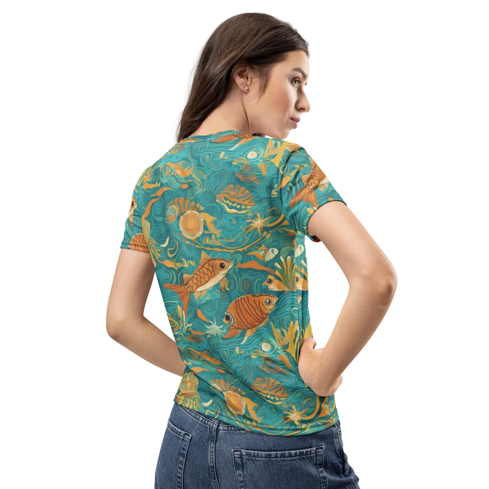 Tidal Ember on Women's Crew Neck T-Shirt — Back