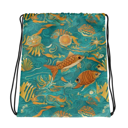 Tidal Ember on a Drawstring Bag