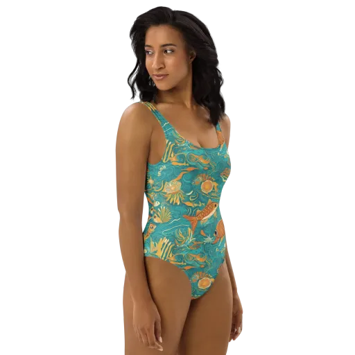 Tidal Ember on a One-Piece Swimsuit