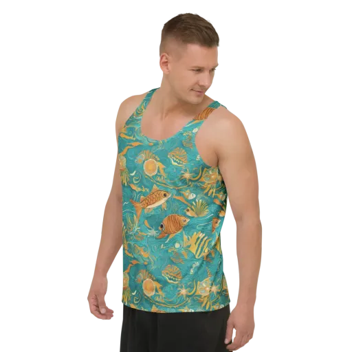 Tidal Ember on a Men's Tank Top