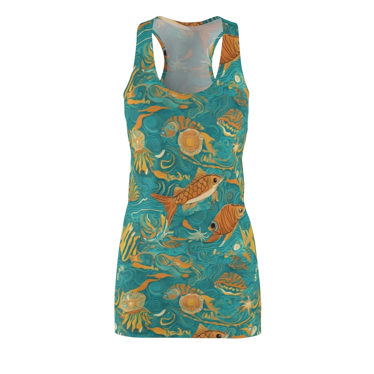 Tidal Ember on Racerback Dress — Front