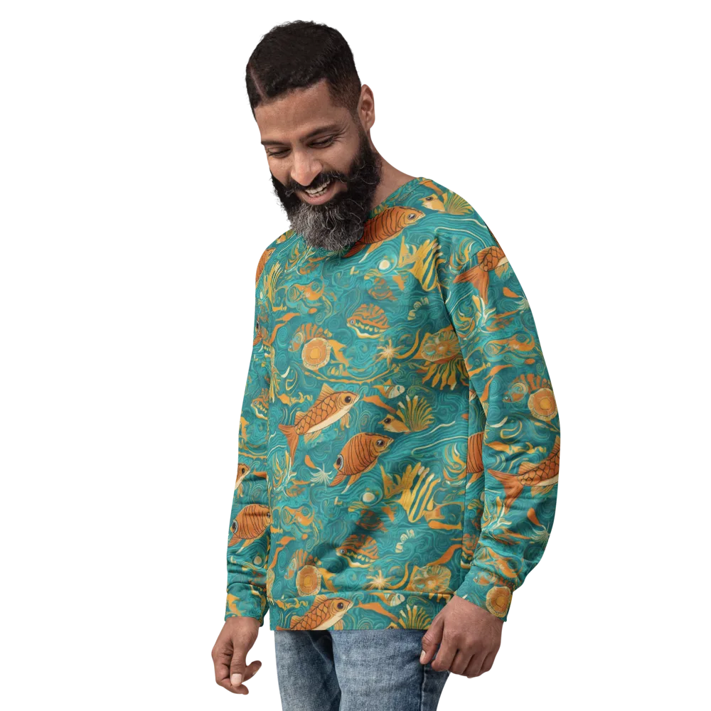 Tidal Ember on Sweatshirt — Left Front