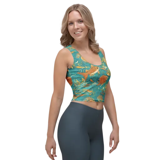 Tidal Ember on a Crop Top