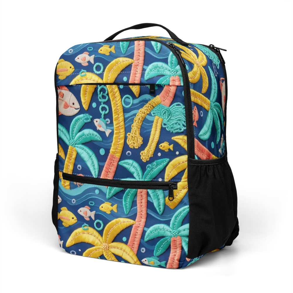 Tropical Tides on Utility Backpack — Left Front