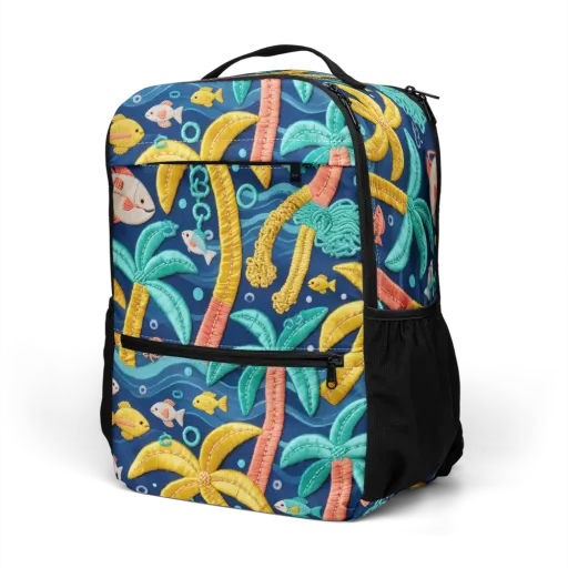 Tropical Tides on a Utility Backpack