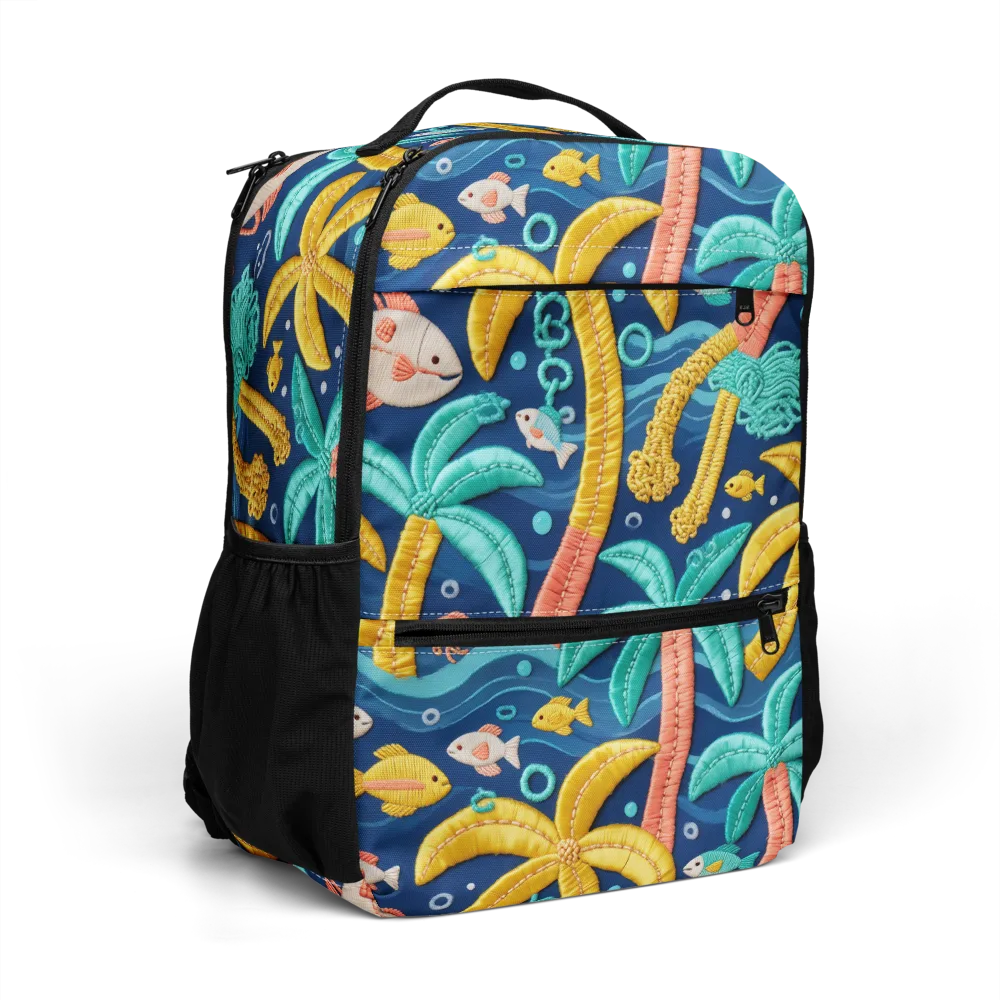 Tropical Tides on Utility Backpack — Right Front