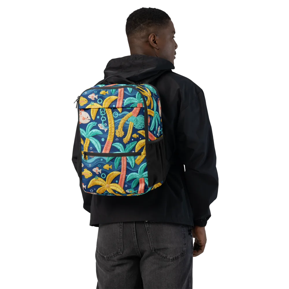 Tropical Tides on Utility Backpack — Back