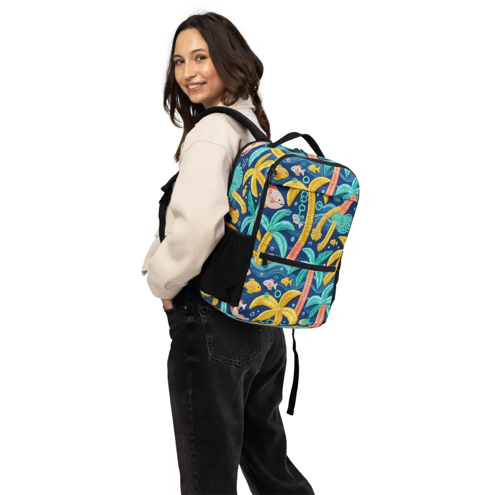Tropical Tides on Utility Backpack — Back