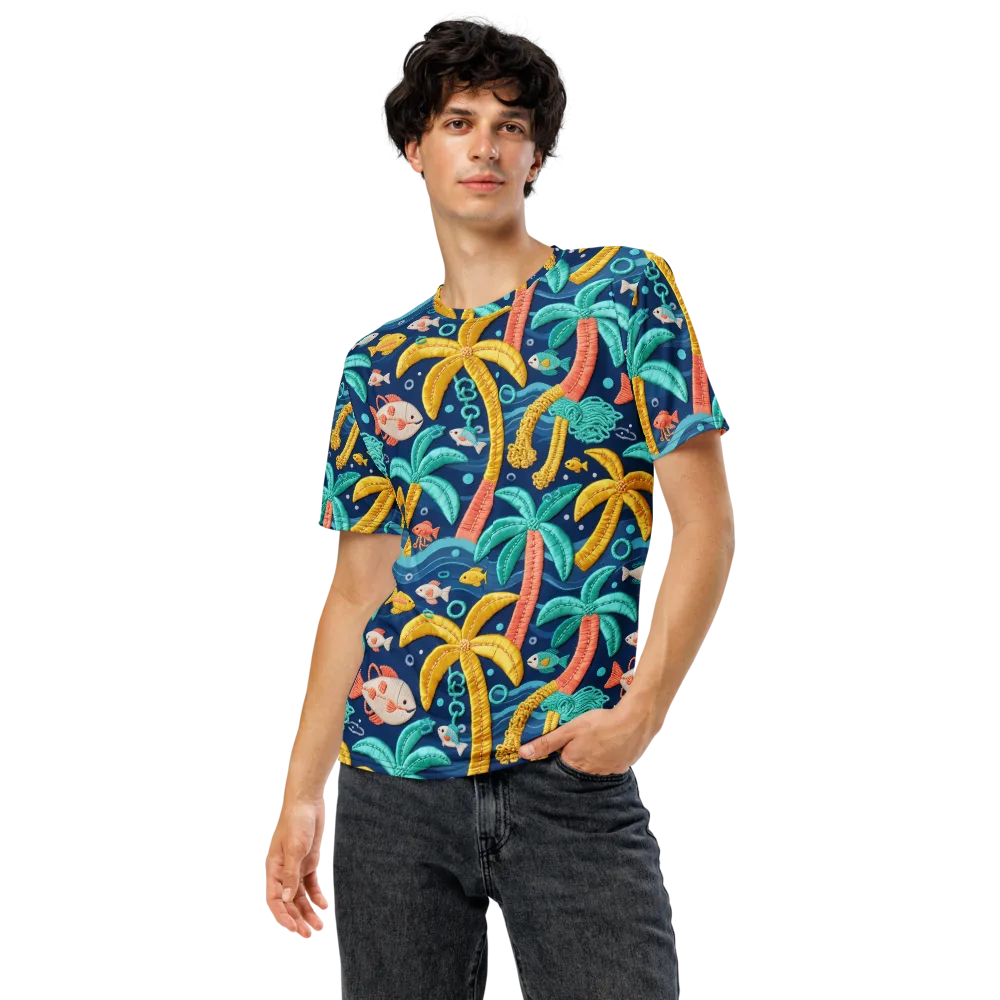 Tropical Tides on Men's Crew Neck T-Shirt — Front