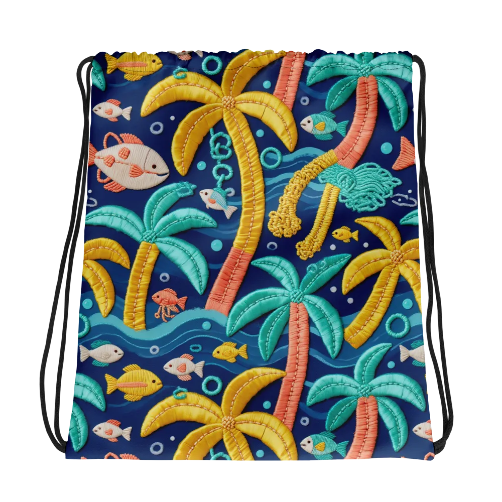 Tropical Tides on Drawstring Bag — Photo
