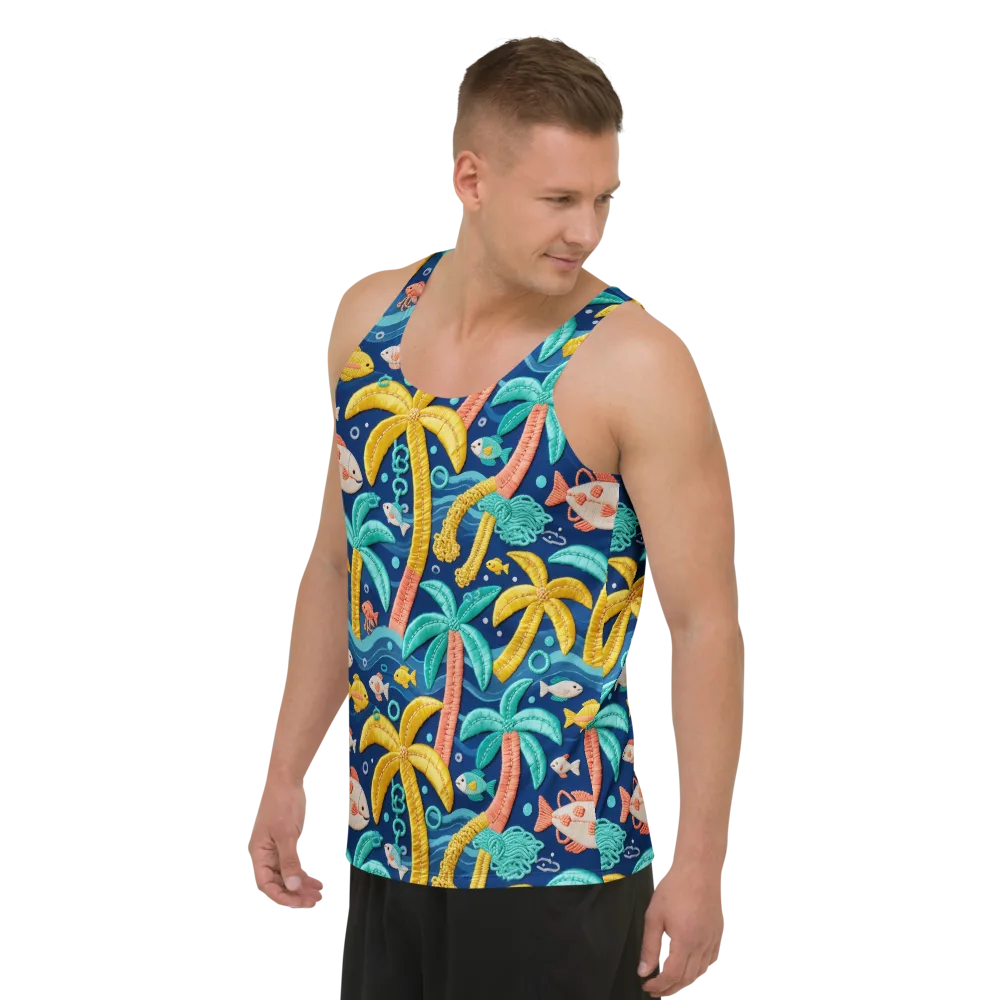 Tropical Tides on Men's Tank Top — Left Front