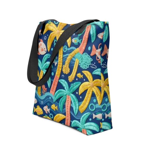 Tropical Tides on a Tote Bag