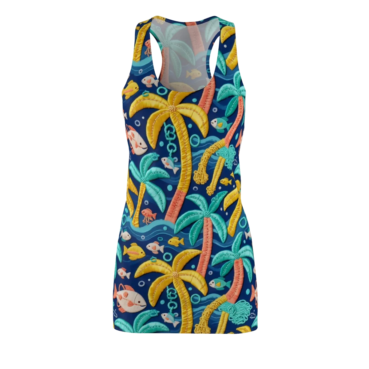 Tropical Tides on Racerback Dress — Front