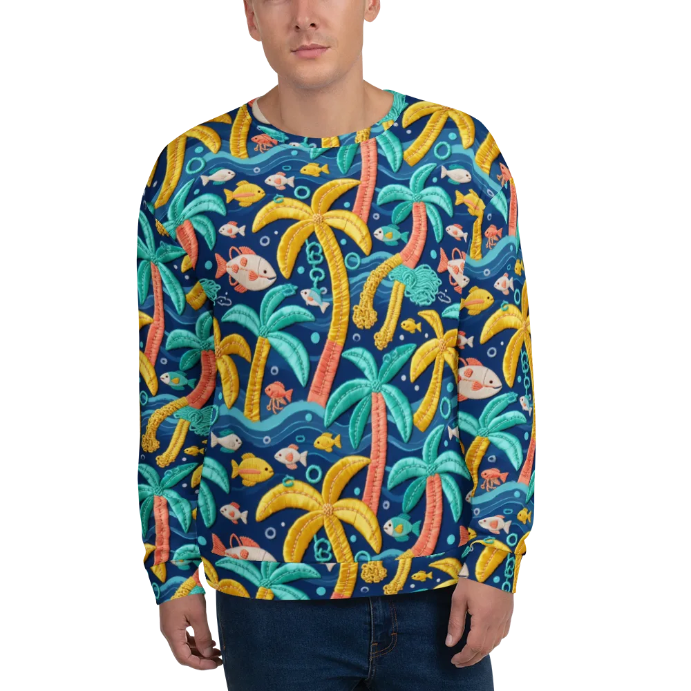 Tropical Tides on Sweatshirt — Front