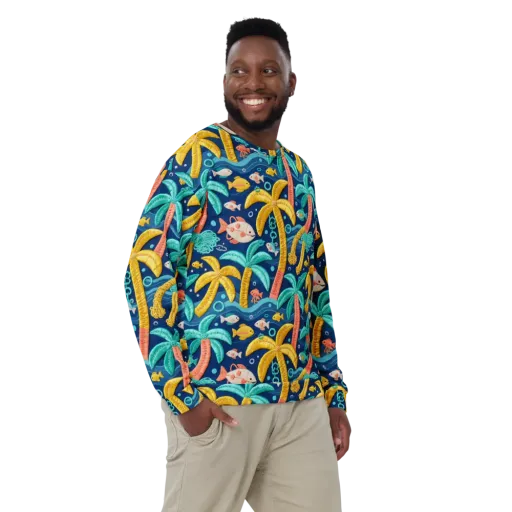Tropical Tides on a Sweatshirt