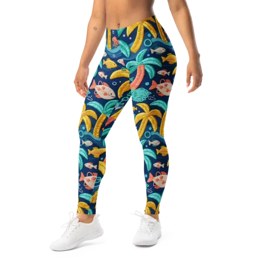 Tropical Tides on a Leggings