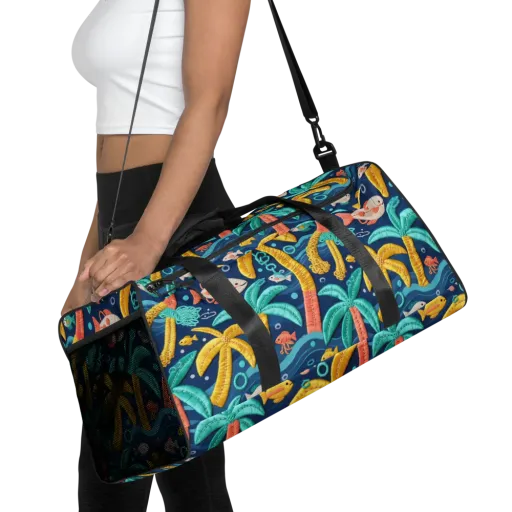 Tropical Tides on a Duffle Bag