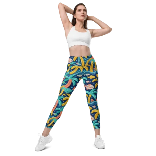 Tropical Tides on a Leggings with Pockets