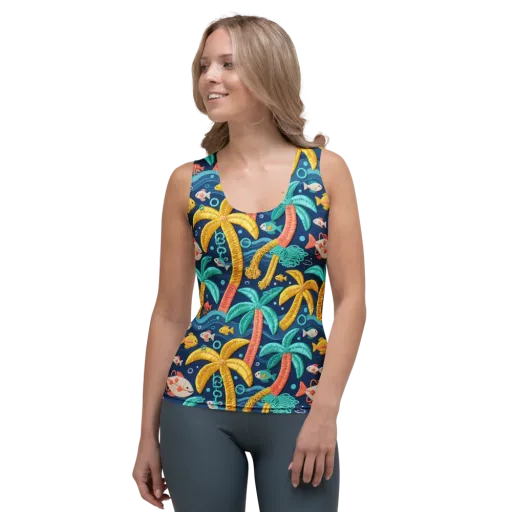 Tropical Tides on a Women's Tank Top
