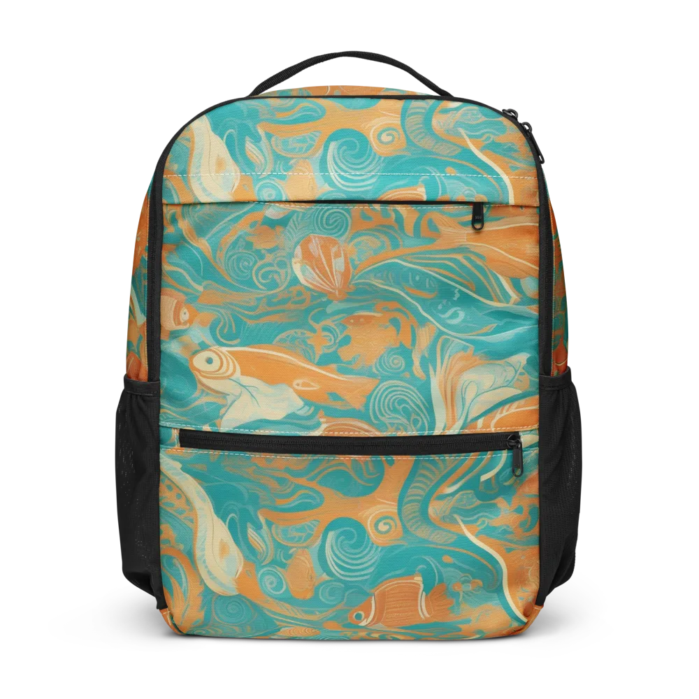Coral Rhapsody on Utility Backpack — Front