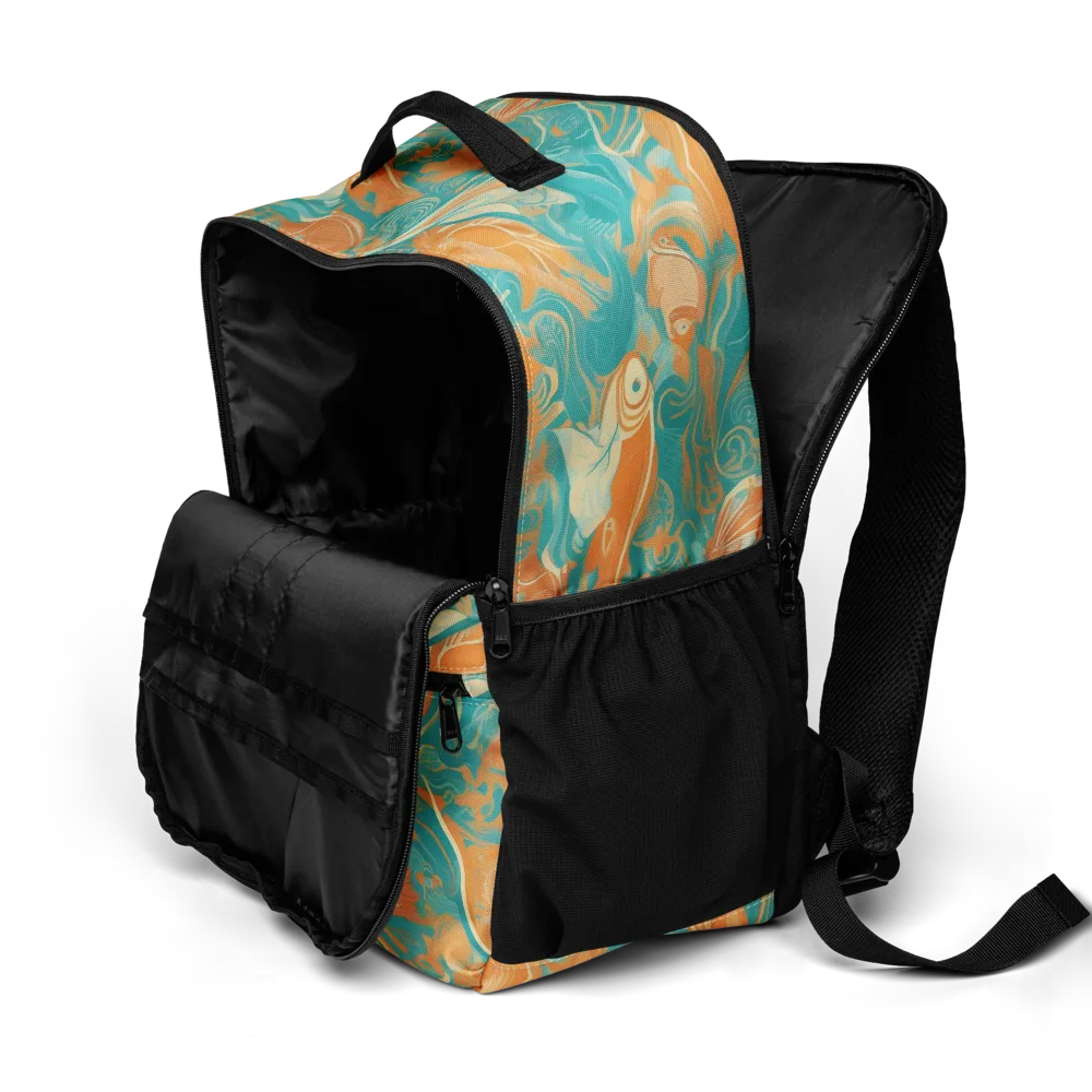 Coral Rhapsody on Utility Backpack — Product details 2