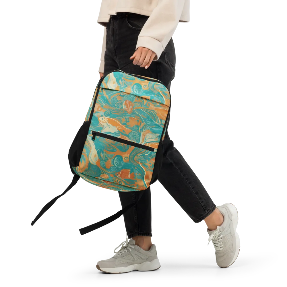 Coral Rhapsody on Utility Backpack — Front