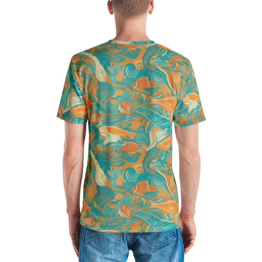 Coral Rhapsody on Men's Crew Neck T-Shirt — Back